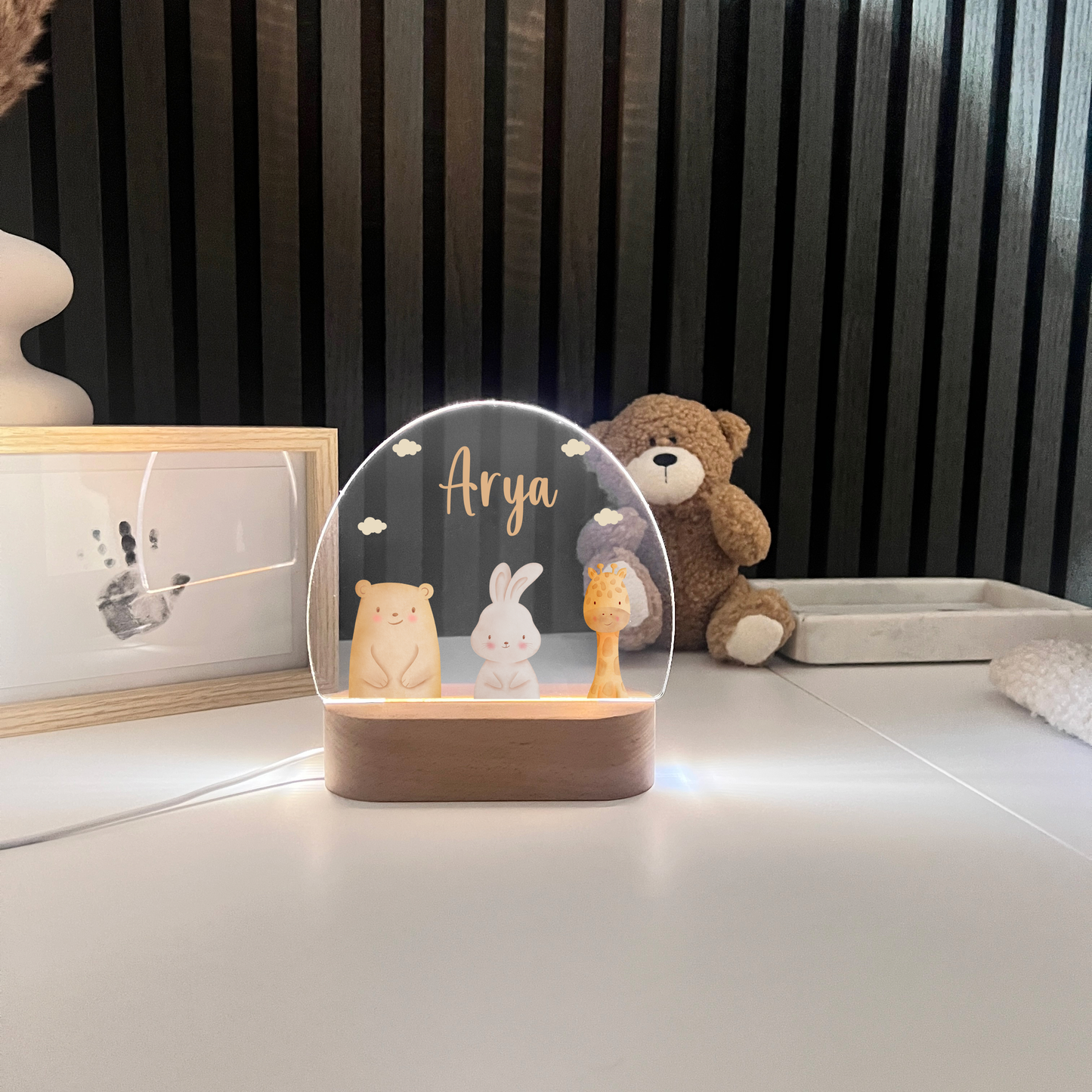 Personalisierte Nachtlampe LED - 3 Freunde