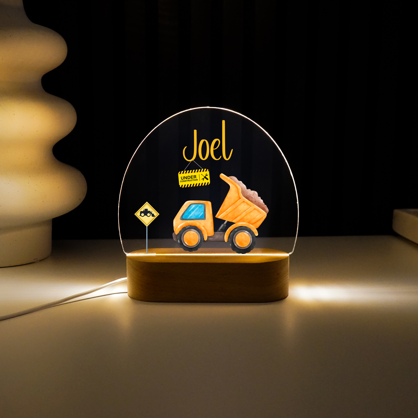 Personalisierte Nachtlampe LED - Bagger Joe