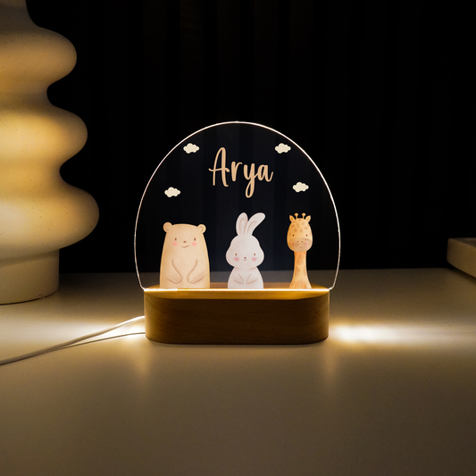 Personalisierte Nachtlampe LED - 3 Freunde