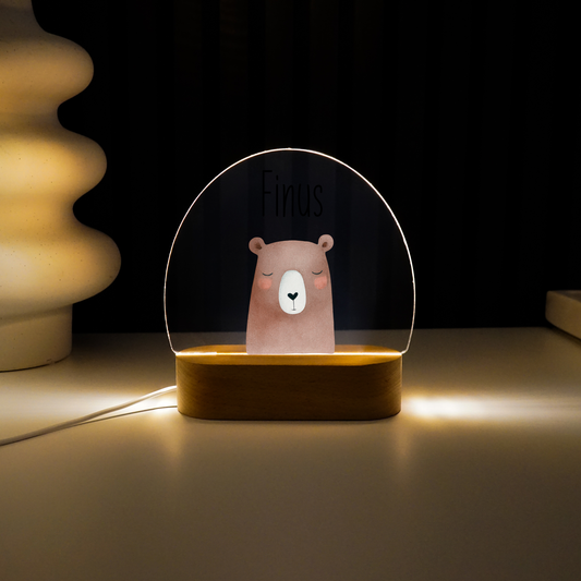 Personalisierte Nachtlampe LED - Bohemian Bear