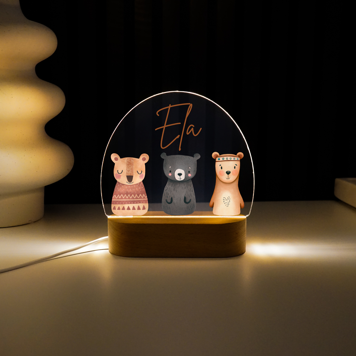 Personalisierte Nachtlampe LED - Bohemian Friends