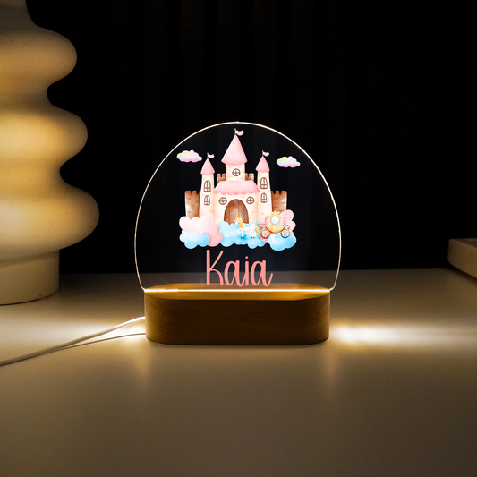 Personalisierte Nachtlampe LED - Rosa Palast