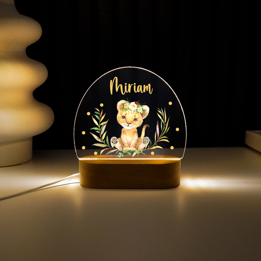 Personalisierte Nachtlampe LED - Babytiger