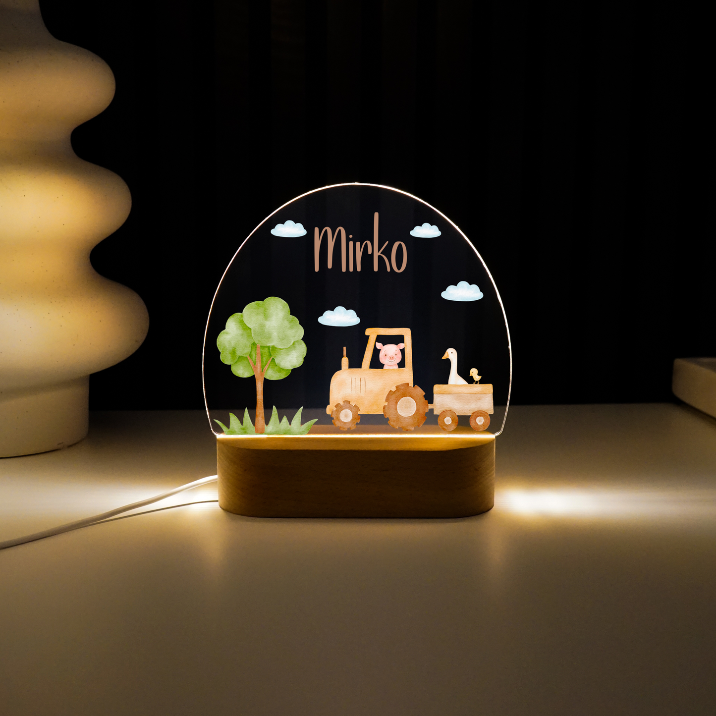 Personalisierte Nachtlampe LED - Bauernhof Farm