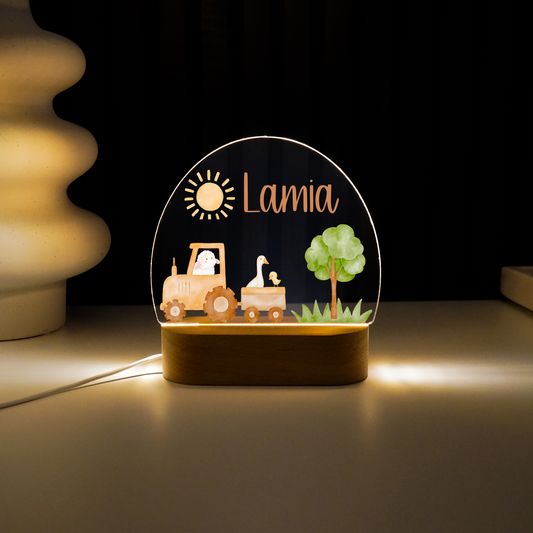 Personalisierte Nachtlampe LED - Bauernhof Farm