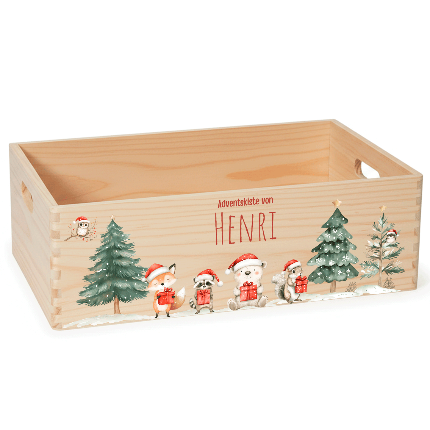 Adventskalender personalisiert zum befüllen - Abenteuer im Winterwald