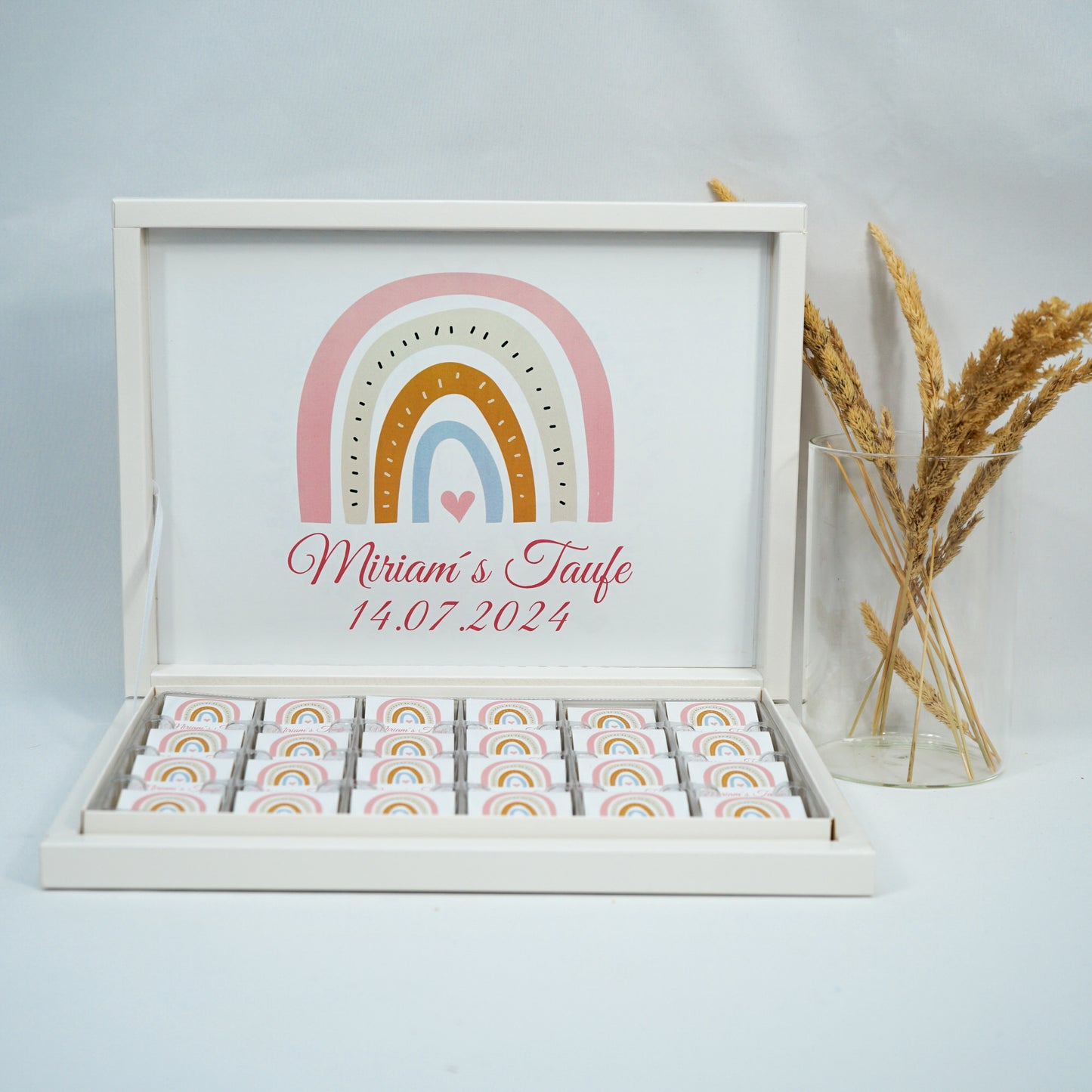 Chocolate Box Personalized - Rainbow Pink