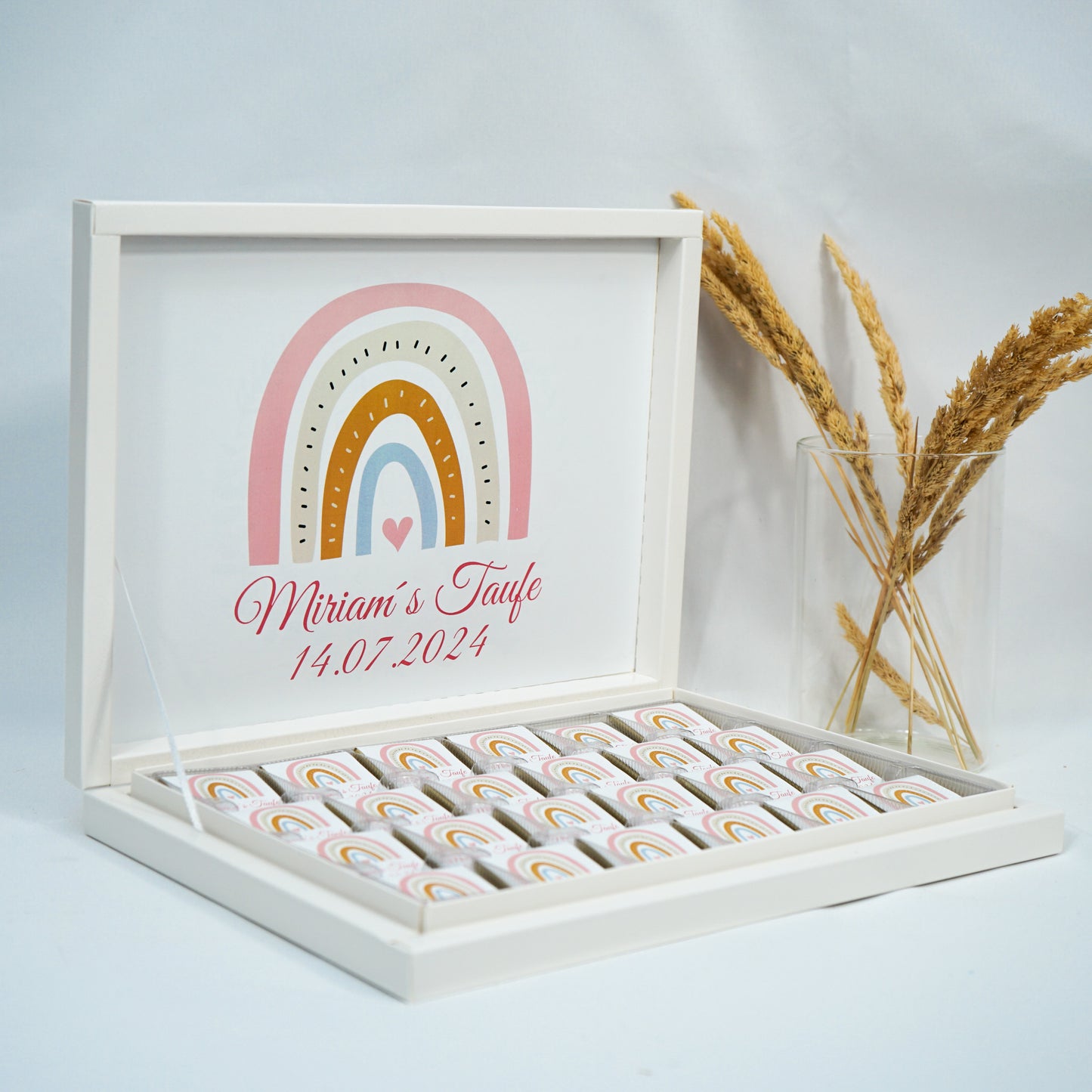 Chocolate Box Personalized - Rainbow Pink