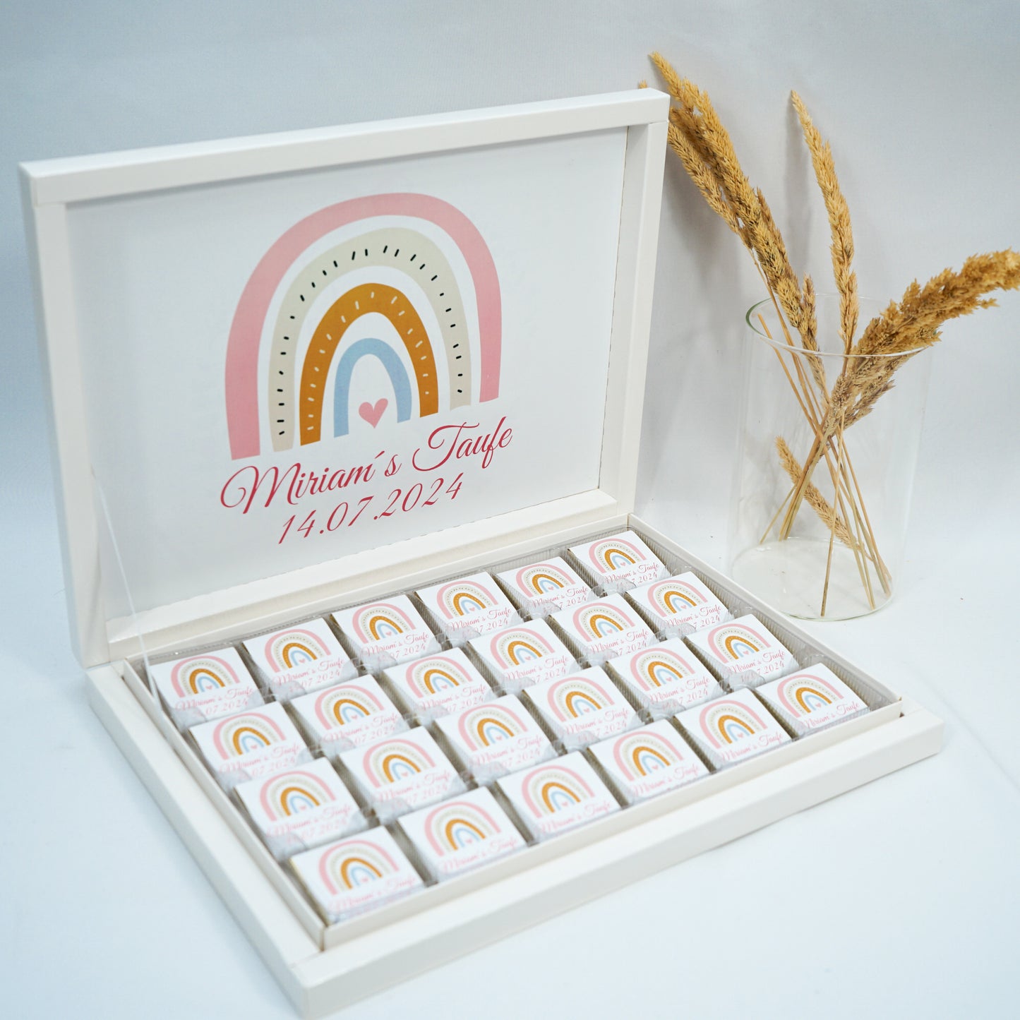 Chocolate Box Personalized - Rainbow Pink