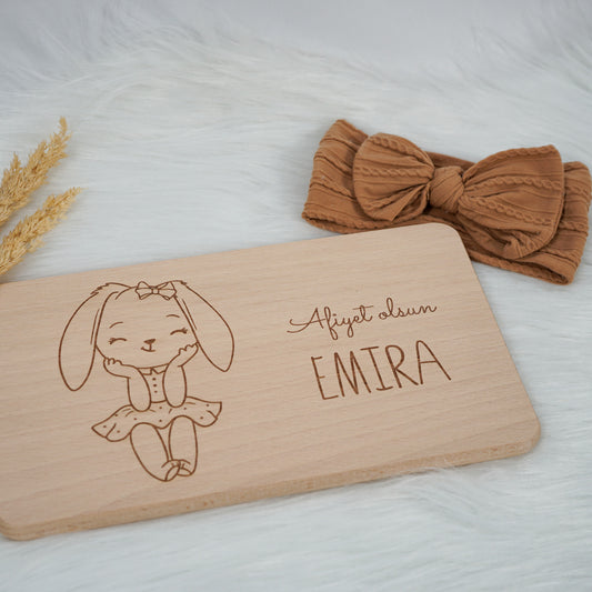 Frühstücksbrettchen Personalisiert - Sweety Rabbit