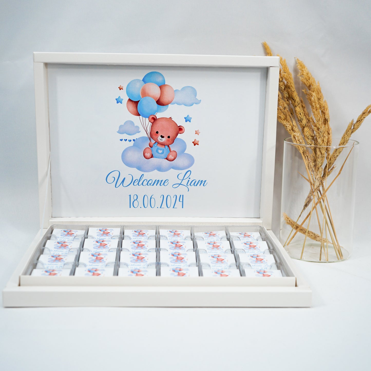 Schokobox Personalisiert - Teddybär Boy