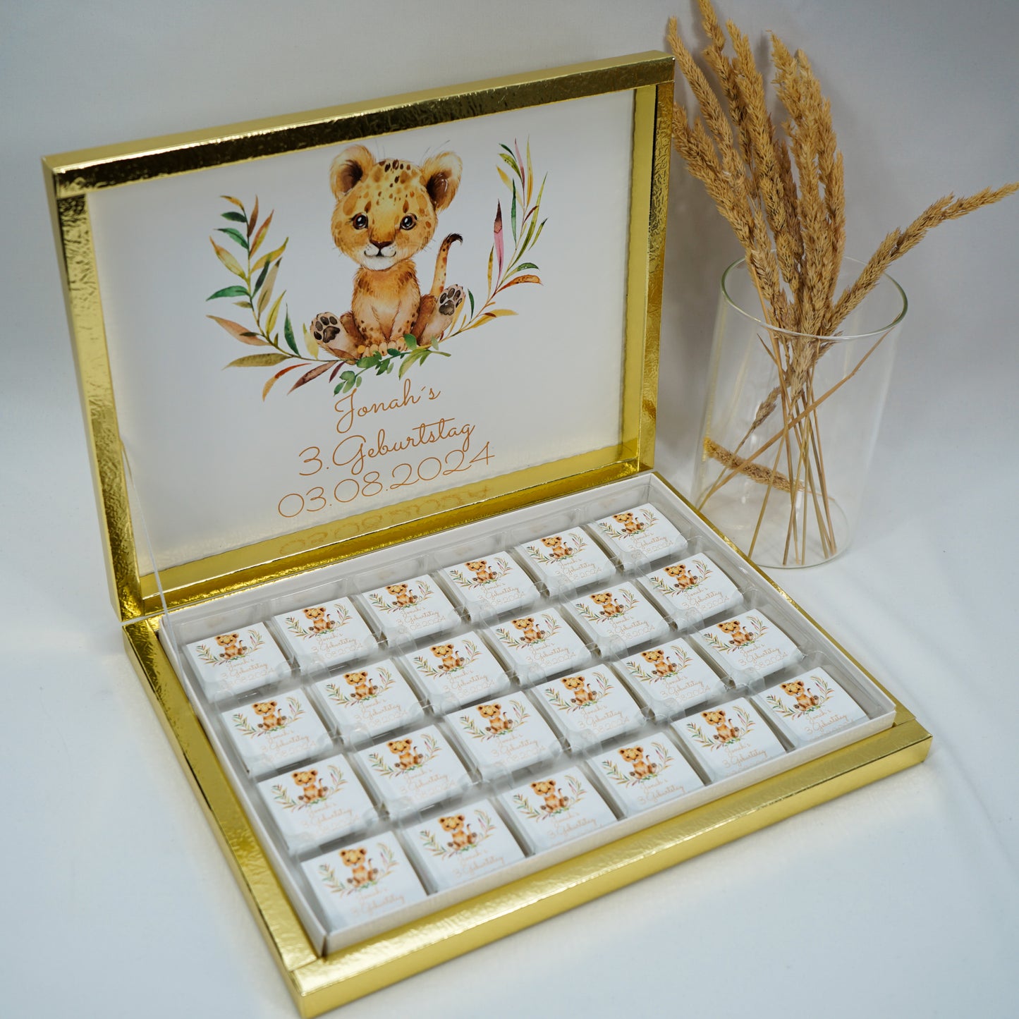 Schokobox Personalisiert - Babytiger Motiv