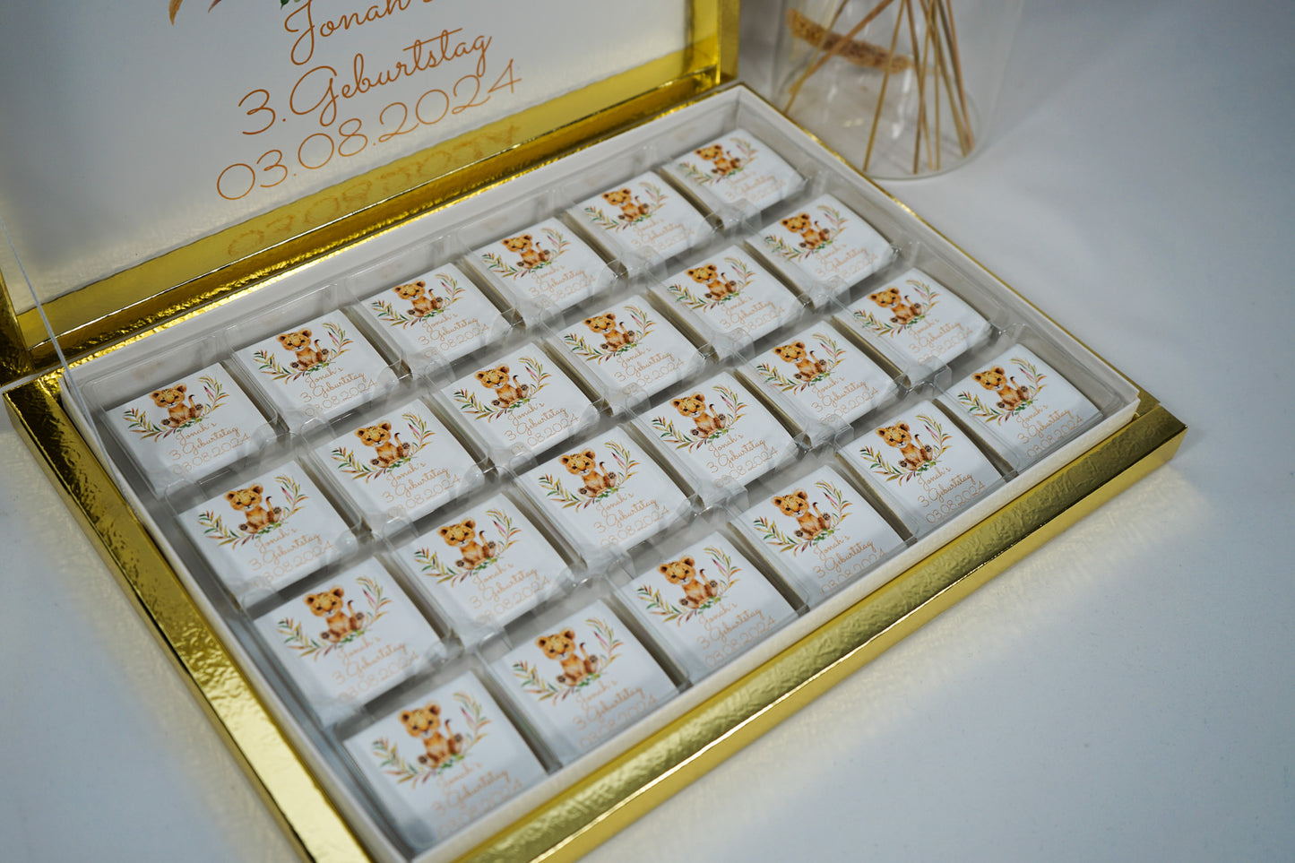 Schokobox Personalisiert - Babytiger Motiv