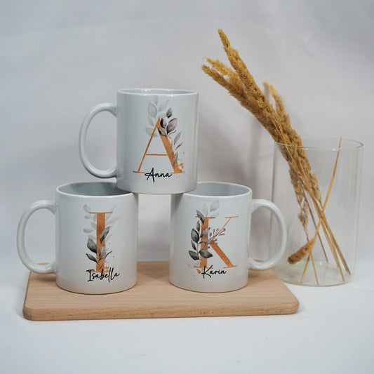 Tasse Personalisiert - Namen Tasse Eukalyptus