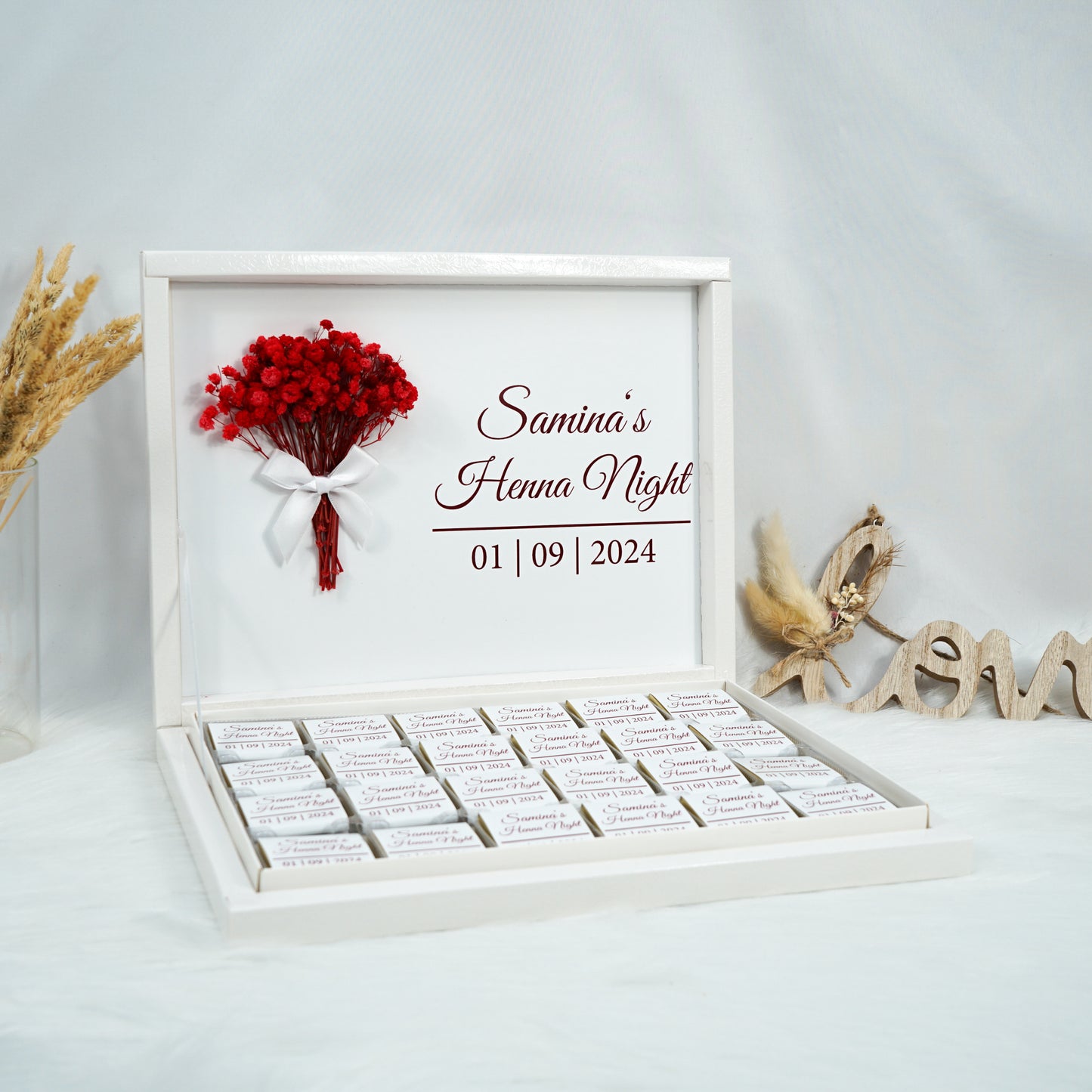 Schokobox Personalisiert - Henna Night & Trockenblume