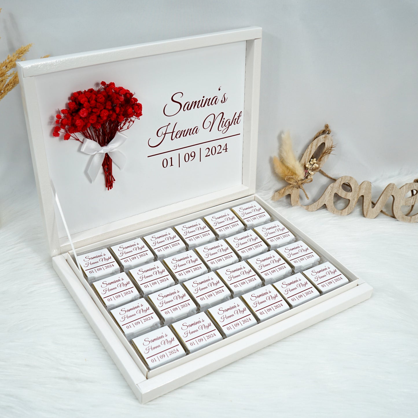 Schokobox Personalisiert - Henna Night & Trockenblume