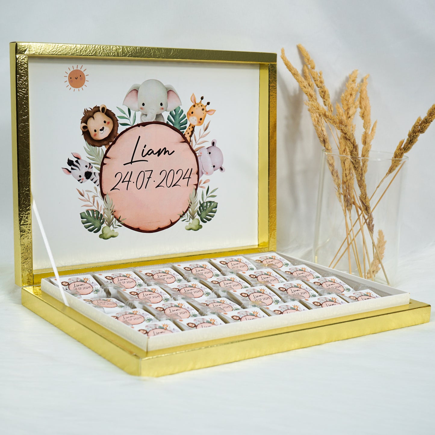 Schokobox Personalisiert - Safari Familie