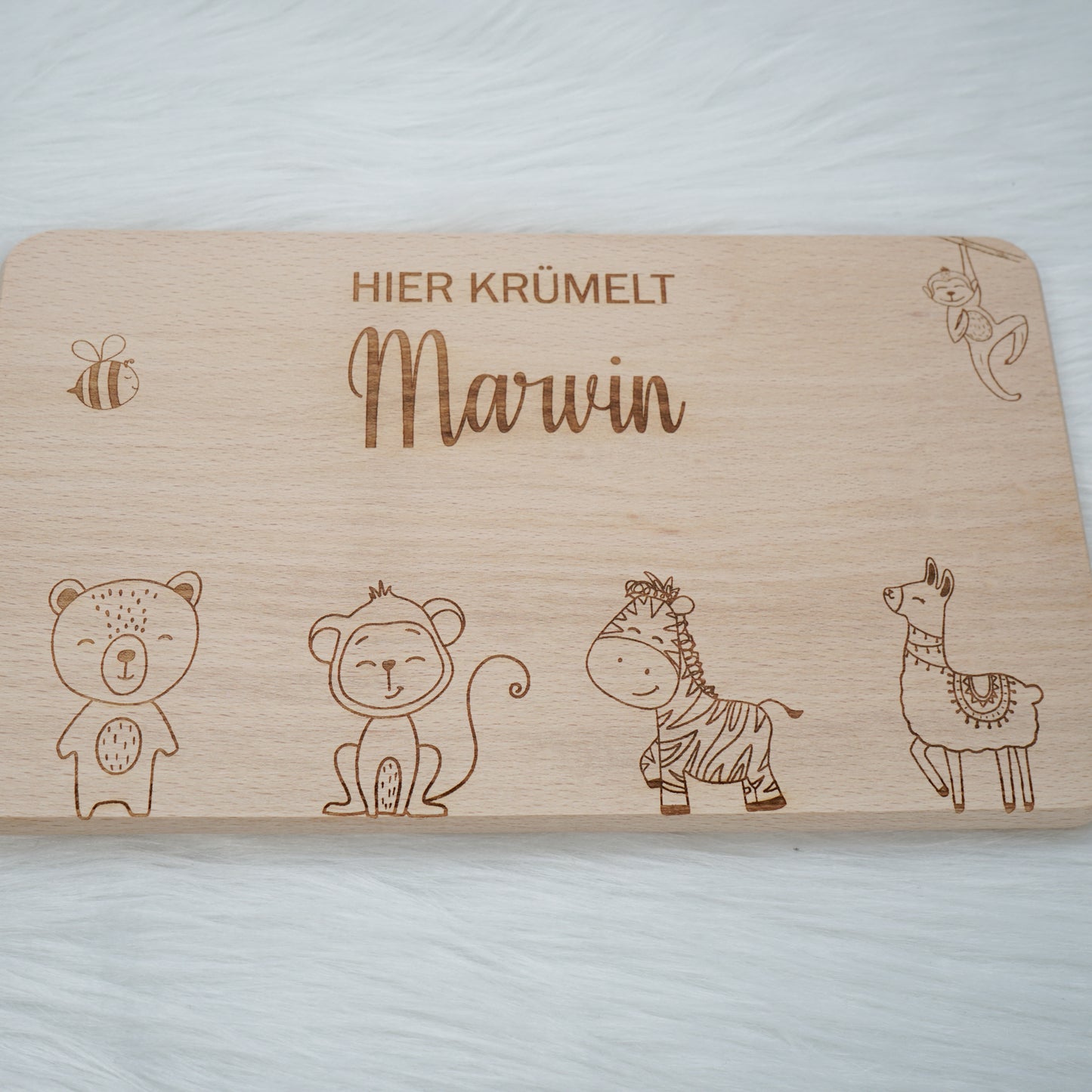 Frühstücksbrettchen Personalisiert - Safari Family 2