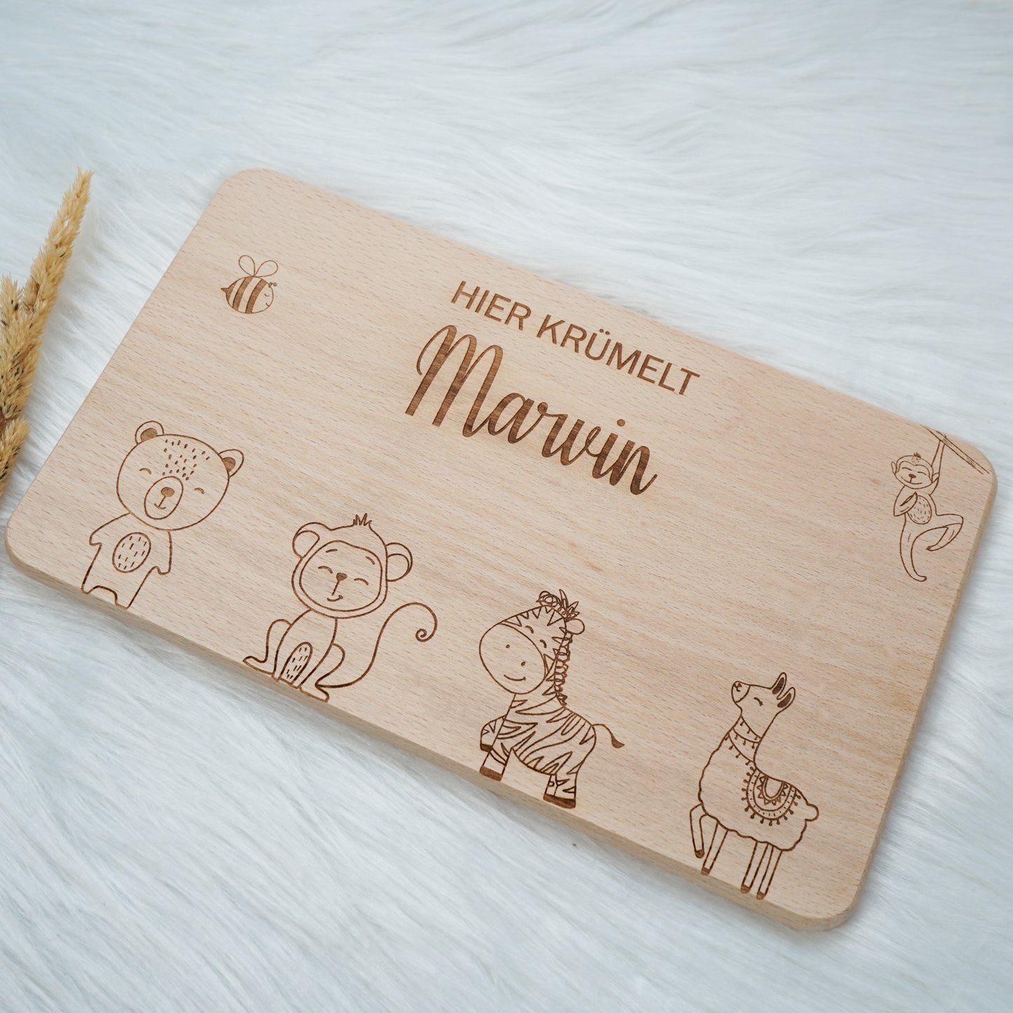 Frühstücksbrettchen Personalisiert - Safari Family 2