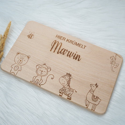 Frühstücksbrettchen Personalisiert - Safari Family 2