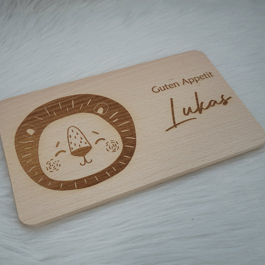 Frühstücksbrettchen Personalisiert - Tiger Motiv