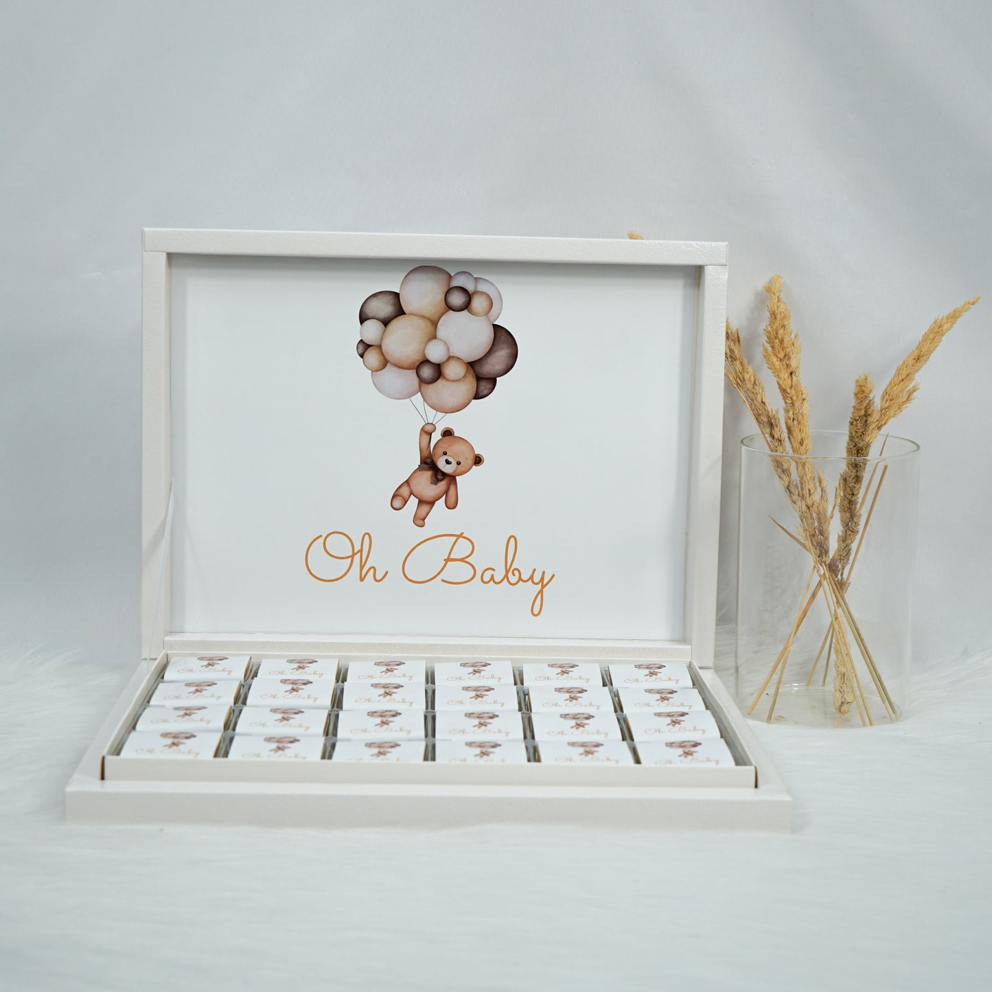 Schokobox Personalisiert - TeddyBär Beige