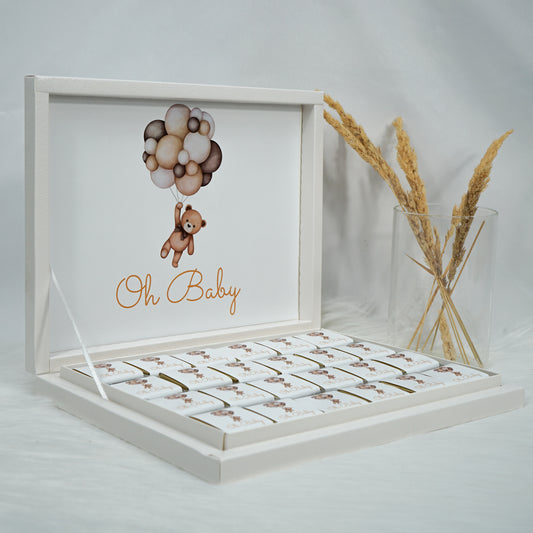 Schokobox Personalisiert - TeddyBär Beige