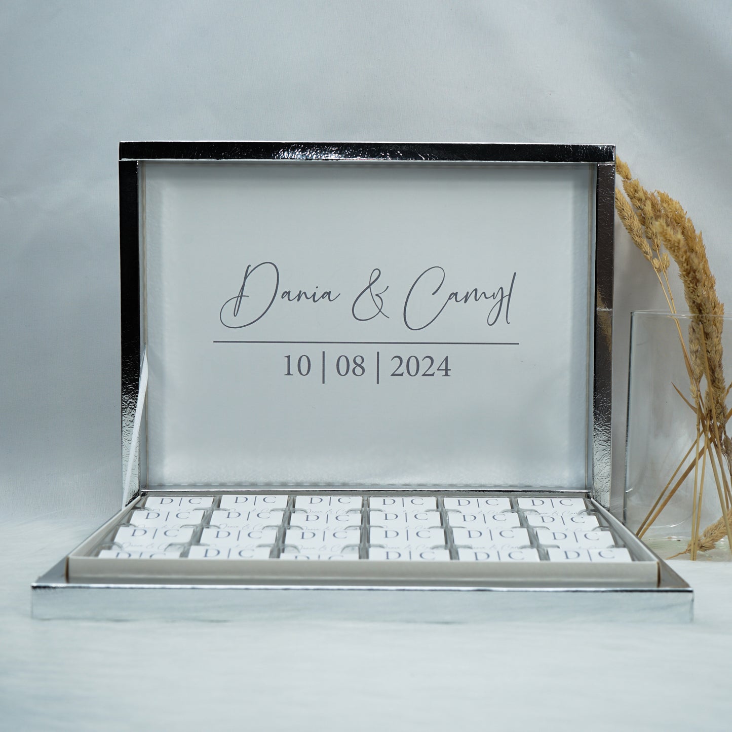 Schokobox Personalisiert - Elegance Love Silber