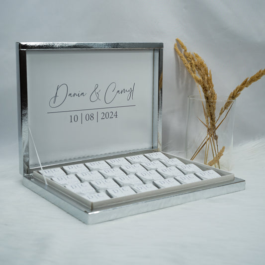 Schokobox Personalisiert - Elegance Love Silber