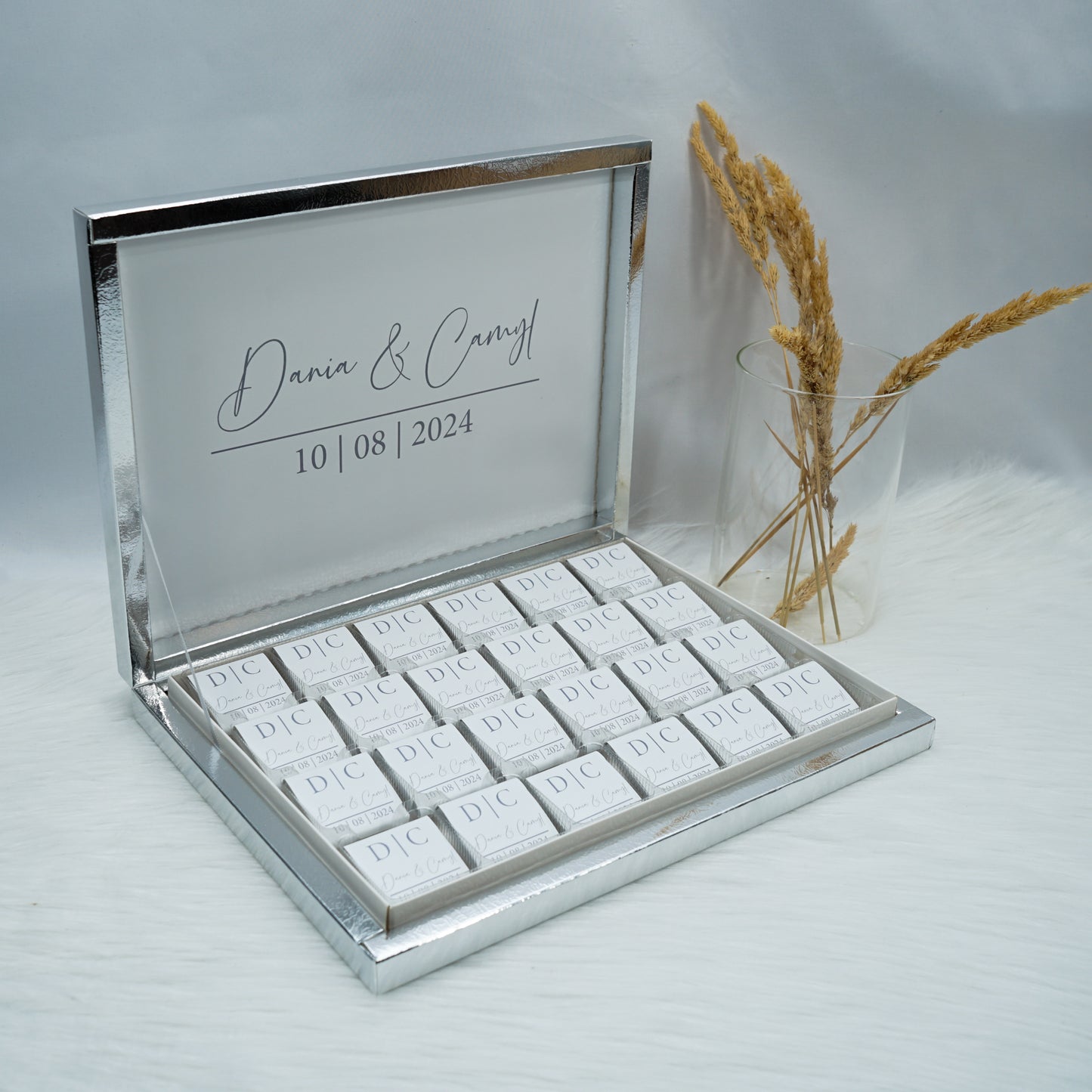 Schokobox Personalisiert - Elegance Love Silber