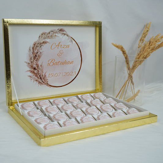 Schokobox Personalisiert - Golden Pampas Love