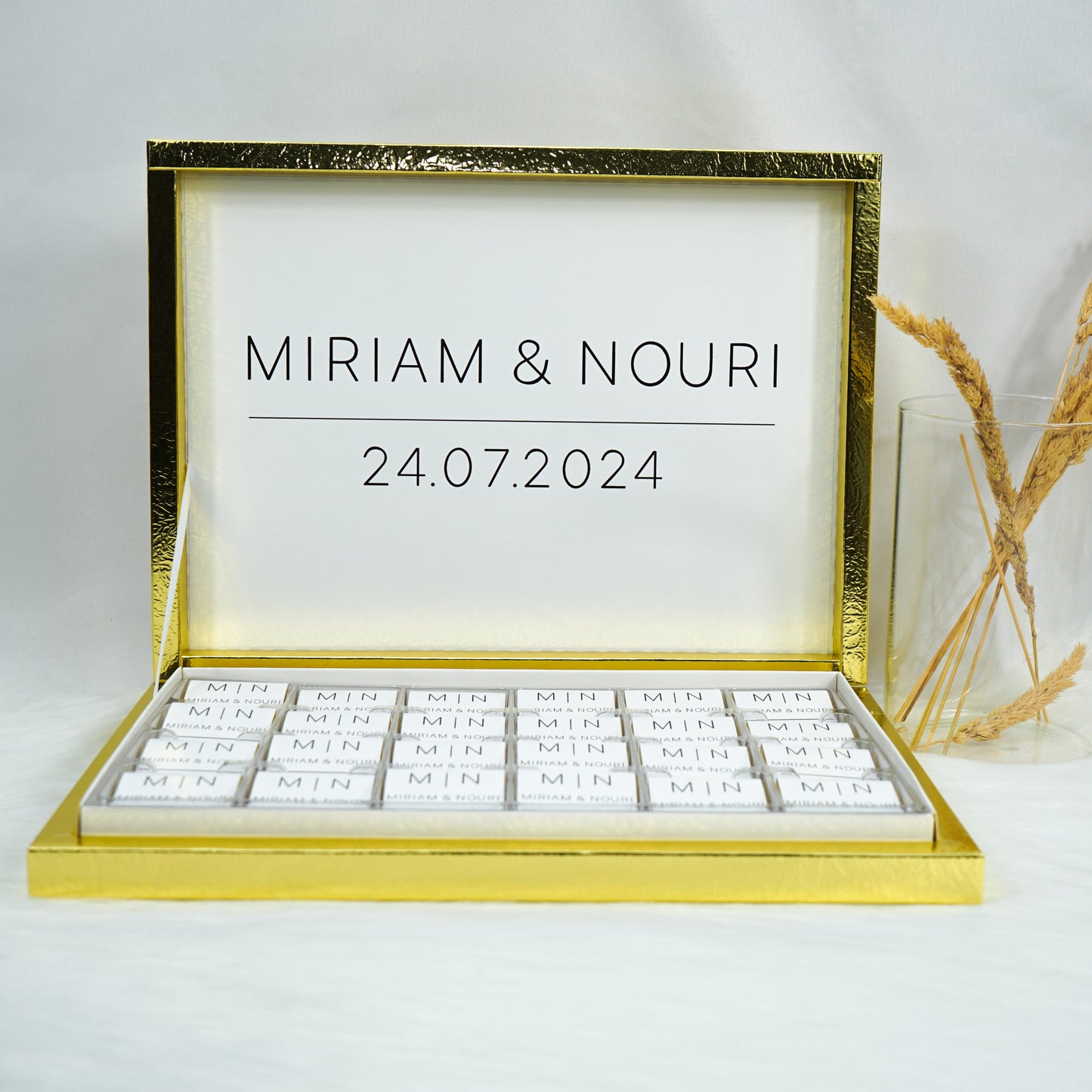 Schokobox Personalisiert - Minimalistisch Gold Motiv