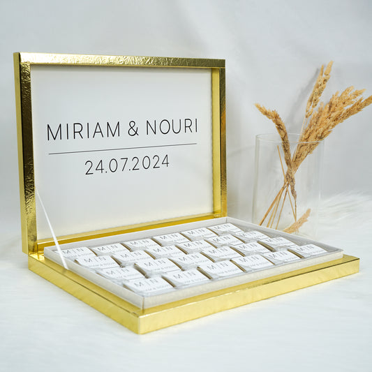Schokobox Personalisiert - Minimalistisch Gold Motiv