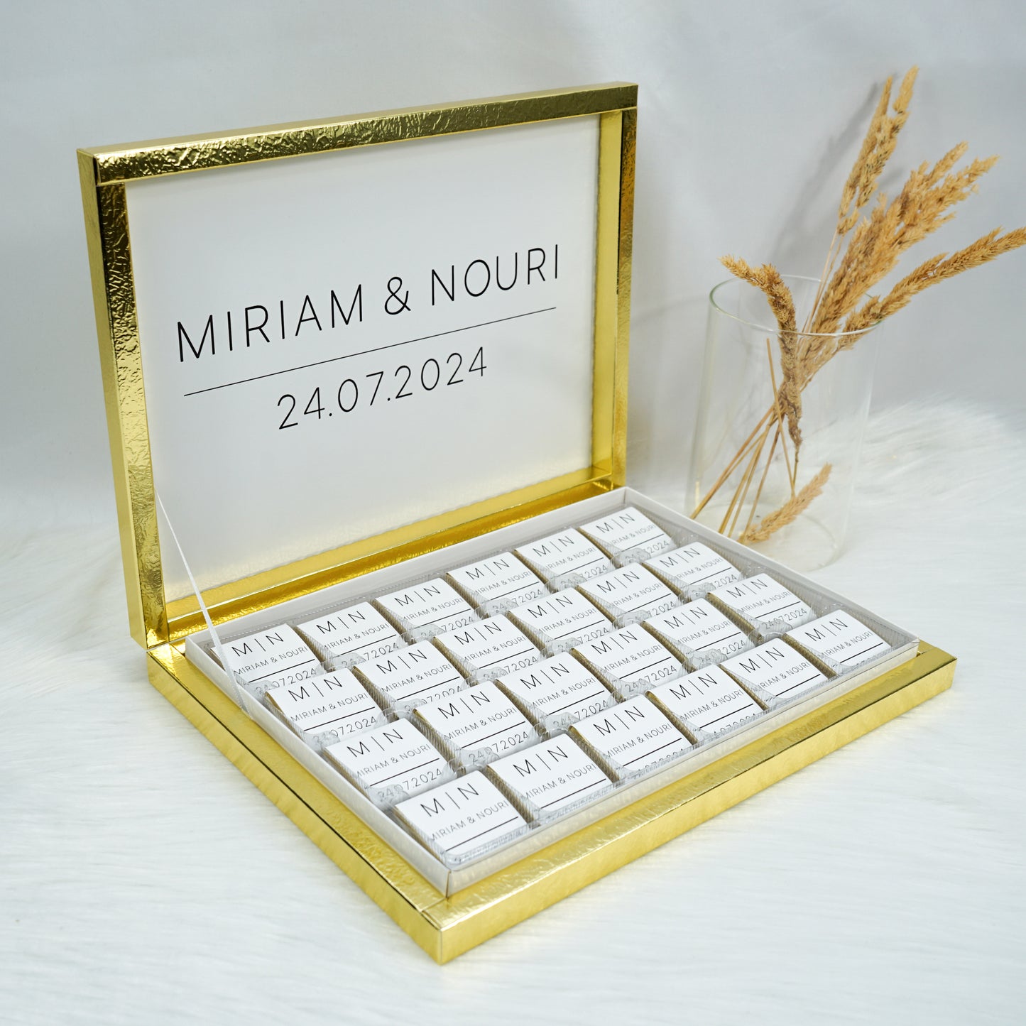 Schokobox Personalisiert - Minimalistisch Gold Motiv