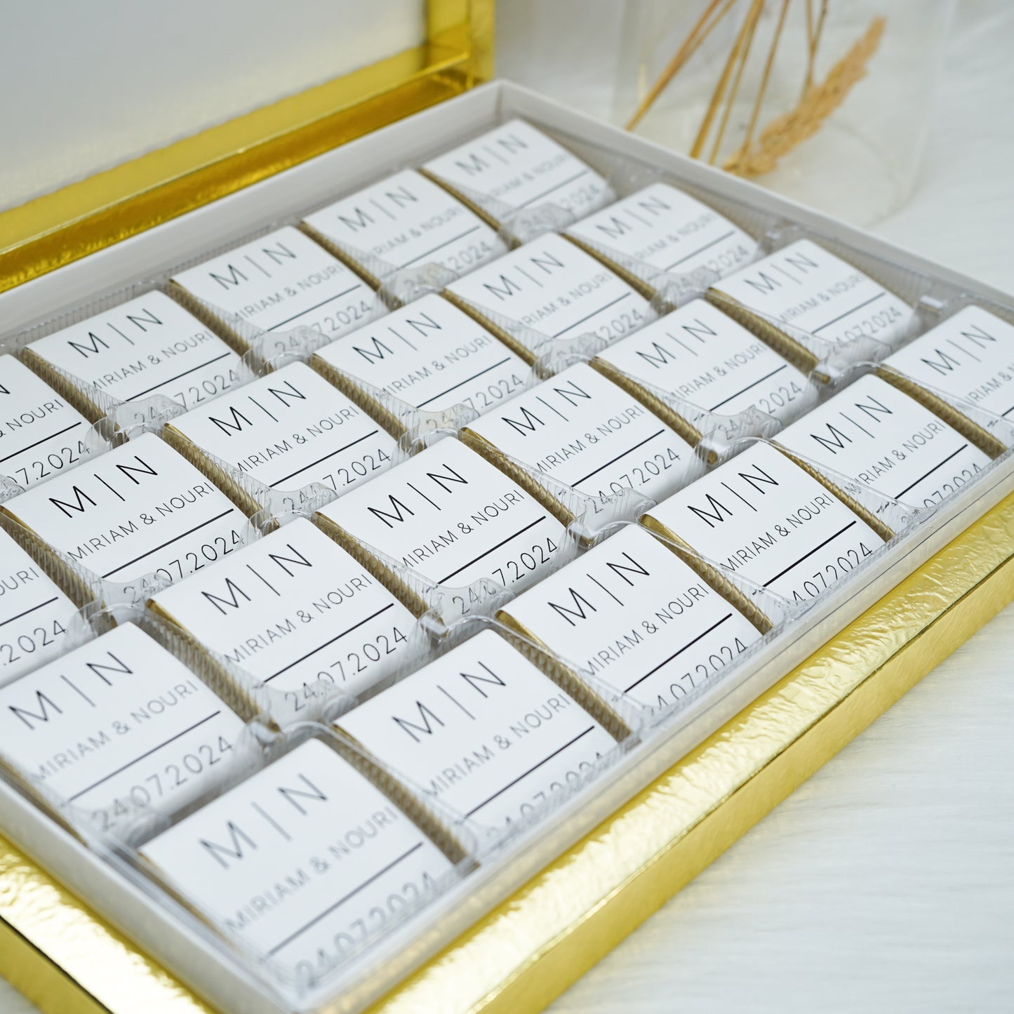 Schokobox Personalisiert - Minimalistisch Gold Motiv