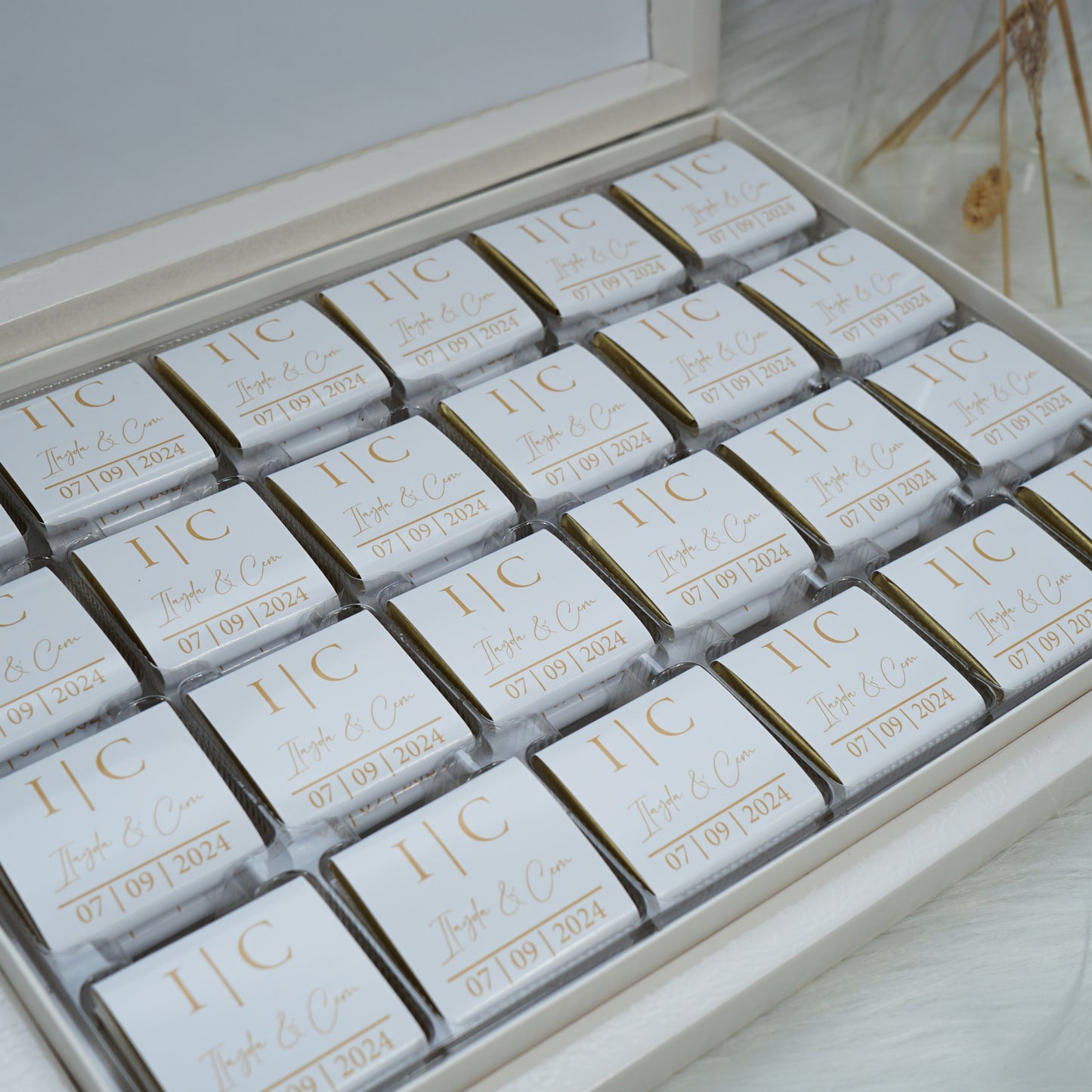 Personalized Chocolate Box - Golden Elegance