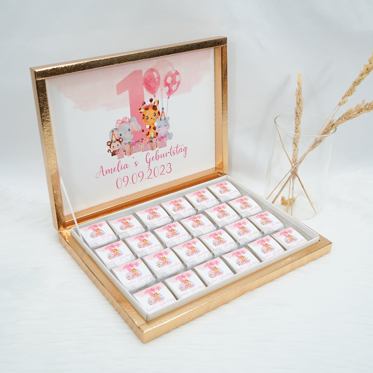 Schokobox Personalisiert - Safari Mädchen