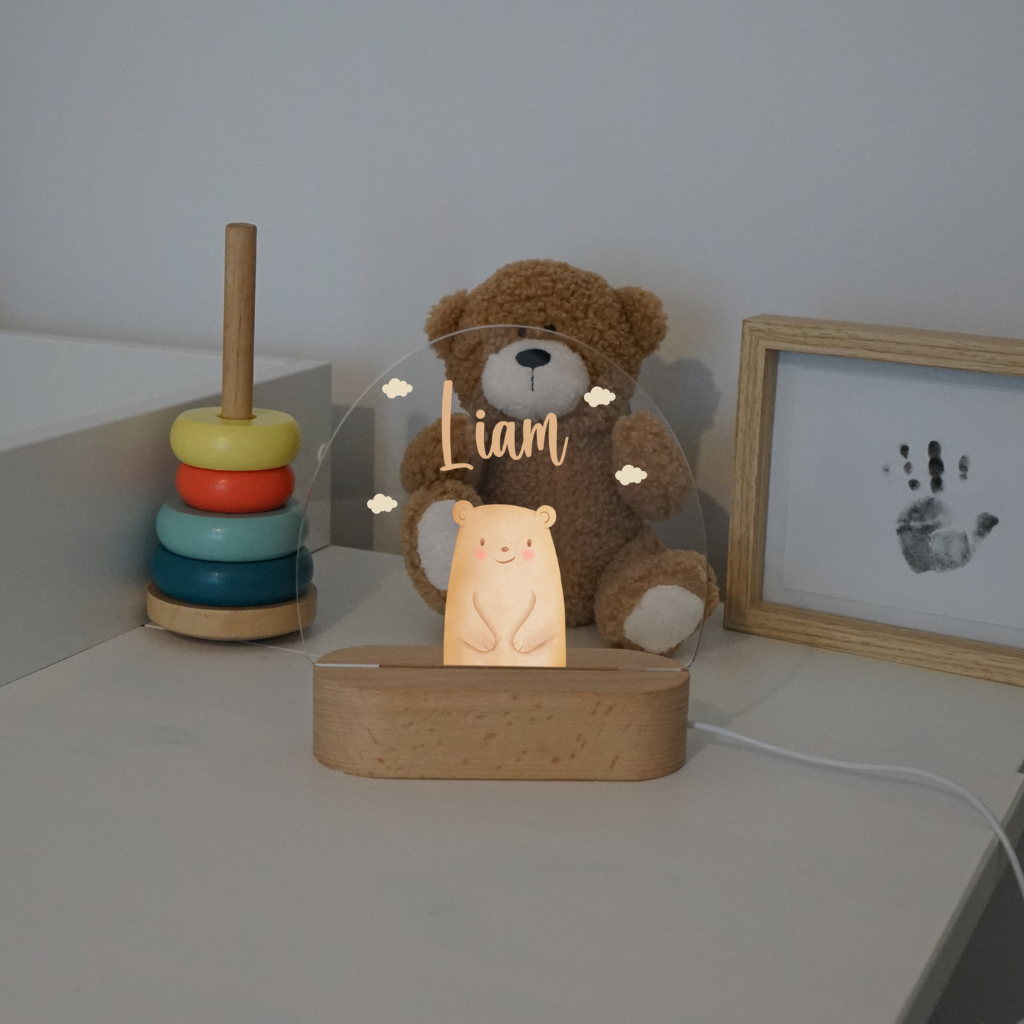 Personalisierte Nachtlampe LED - PapaBär