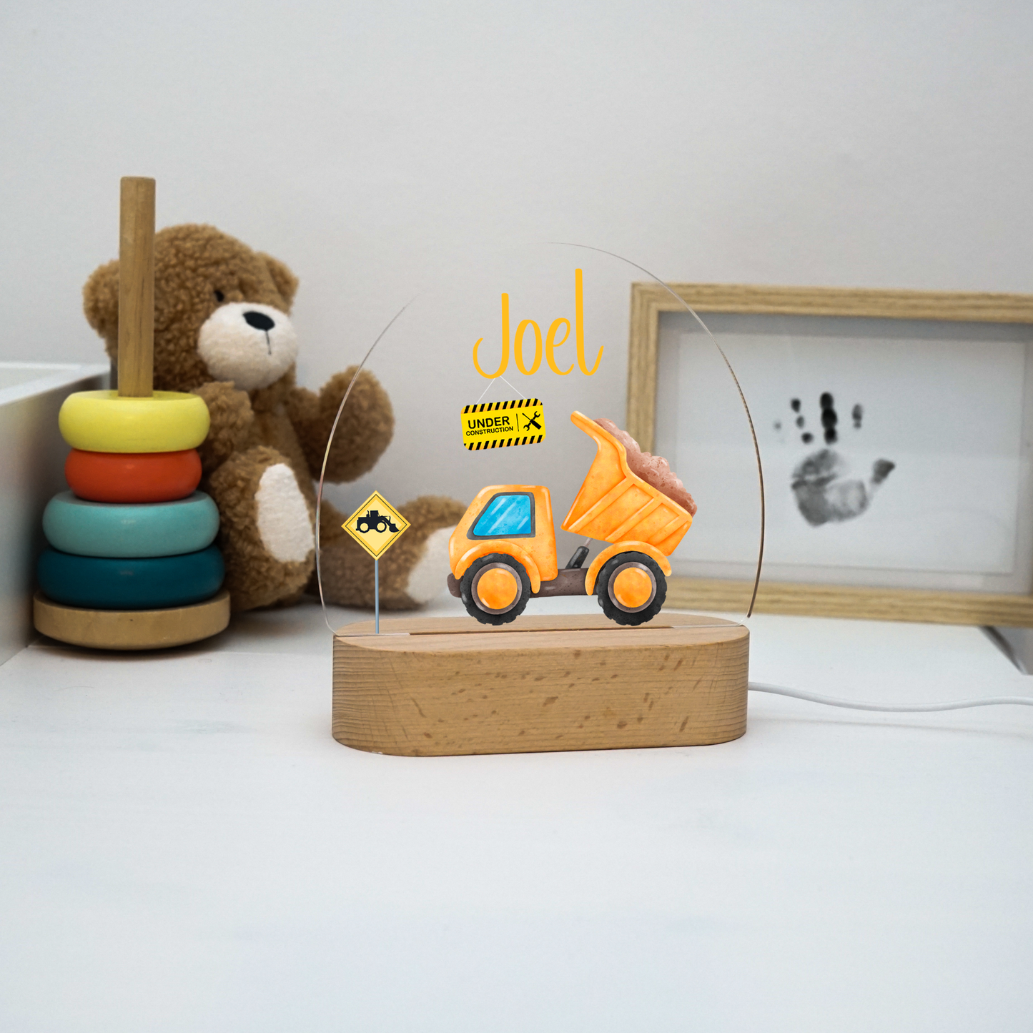 Personalisierte Nachtlampe LED - Bagger Joe