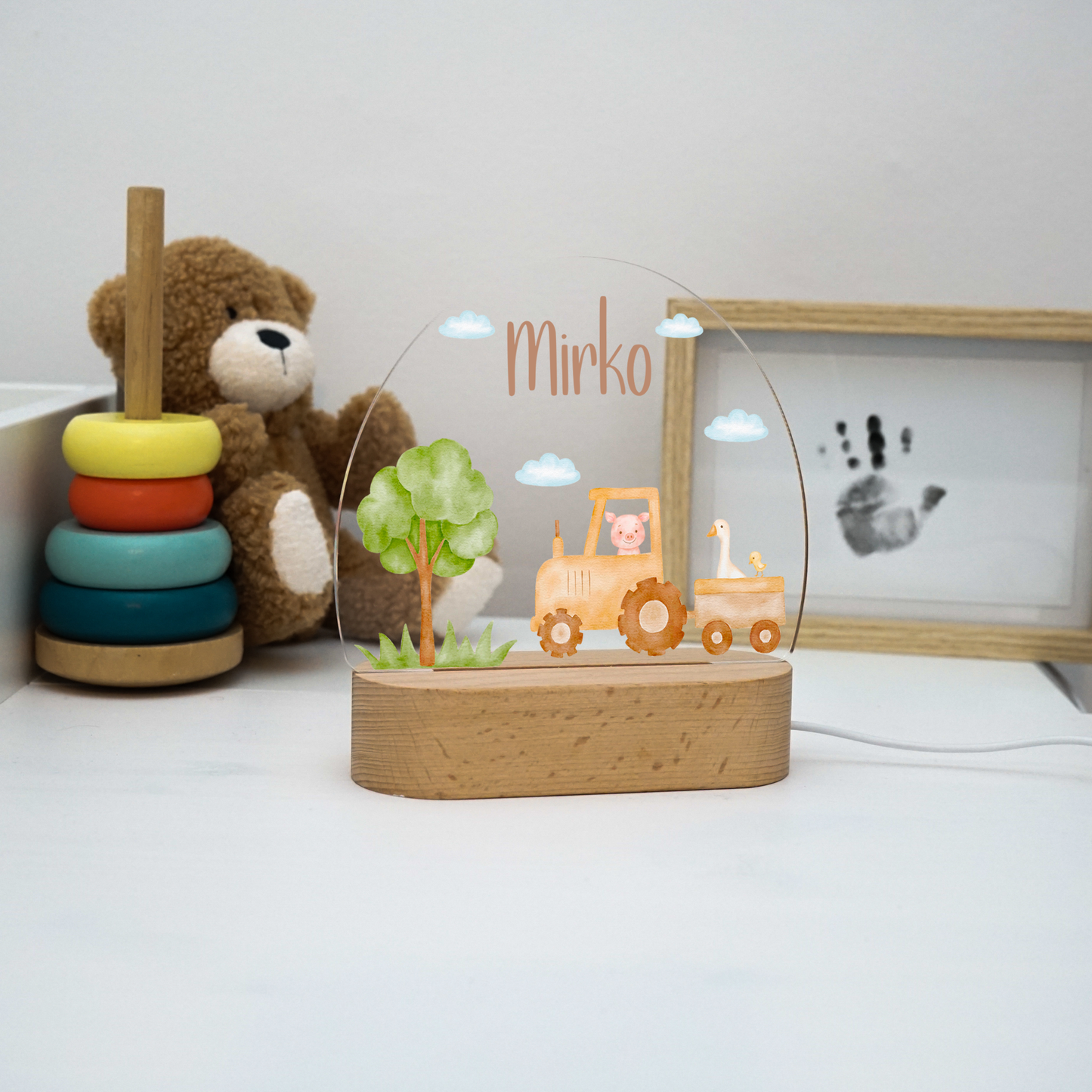 Personalisierte Nachtlampe LED - Bauernhof Farm