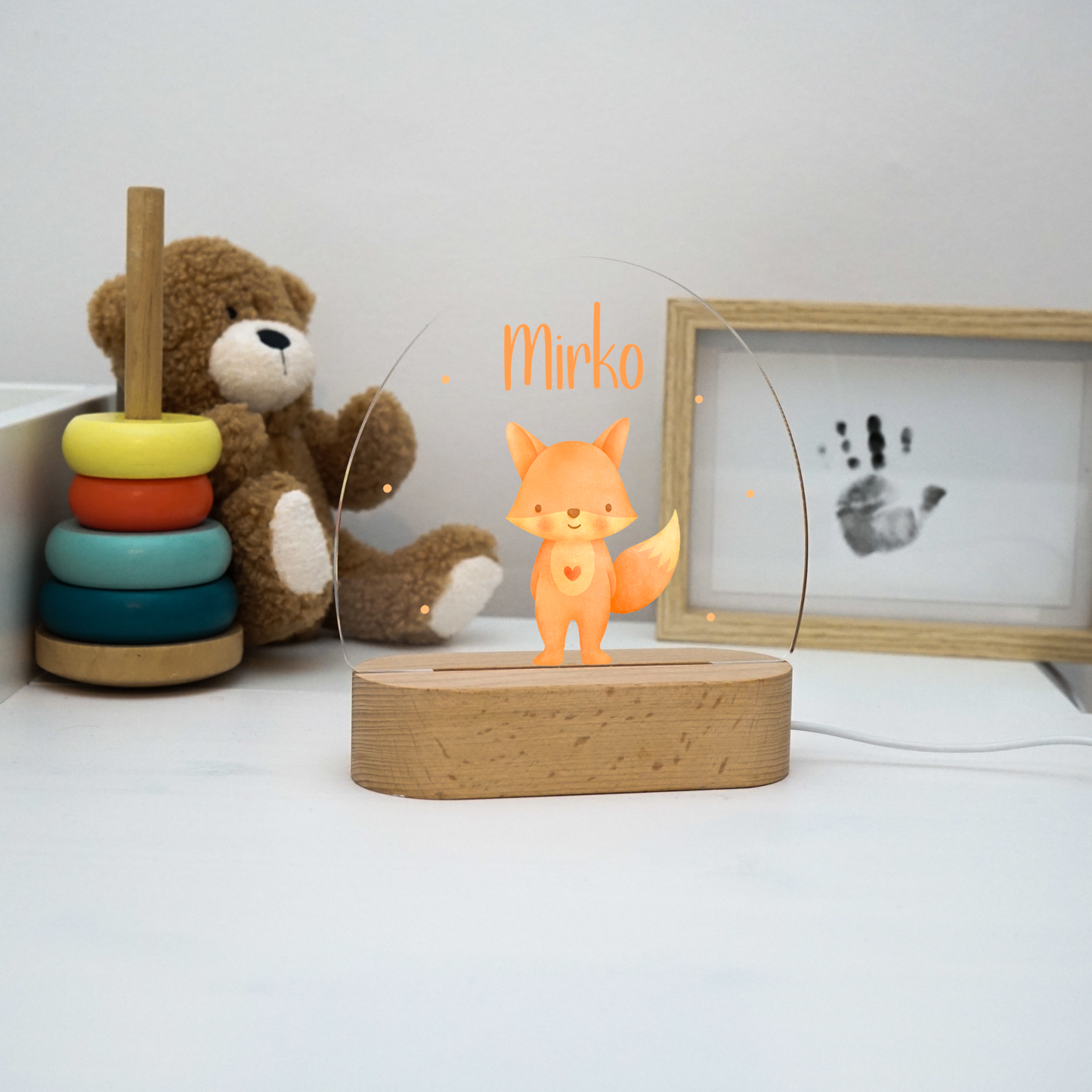 Personalisierte Nachtlampe LED - Fuchs