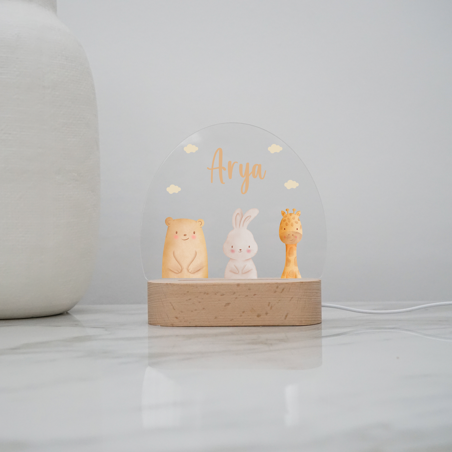 Personalisierte Nachtlampe LED - 3 Freunde