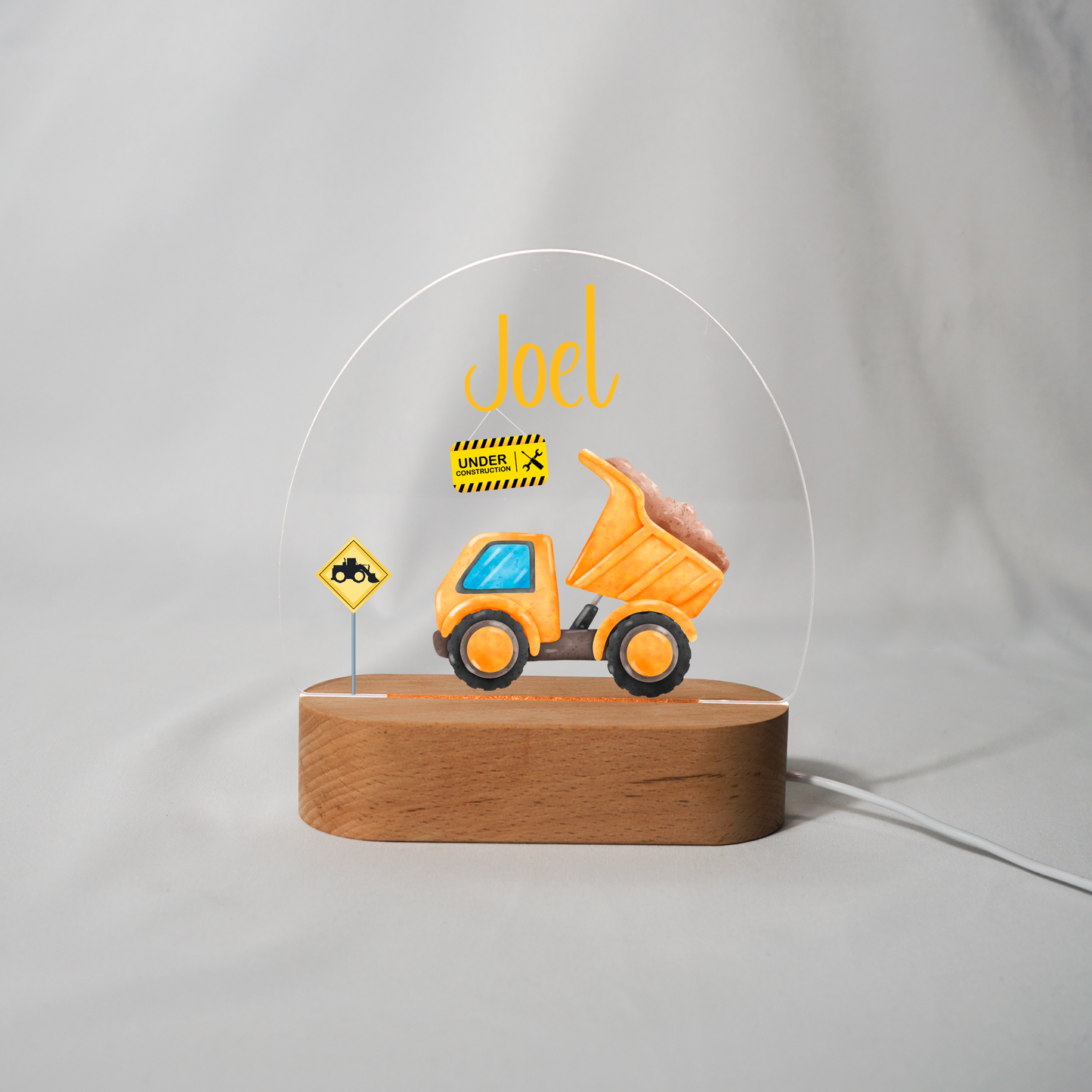 Personalisierte Nachtlampe LED - Bagger Joe