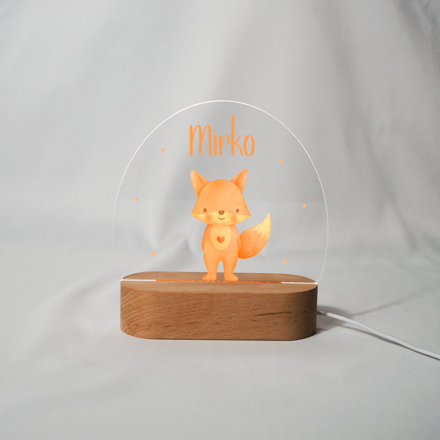 Personalisierte Nachtlampe LED - Fuchs