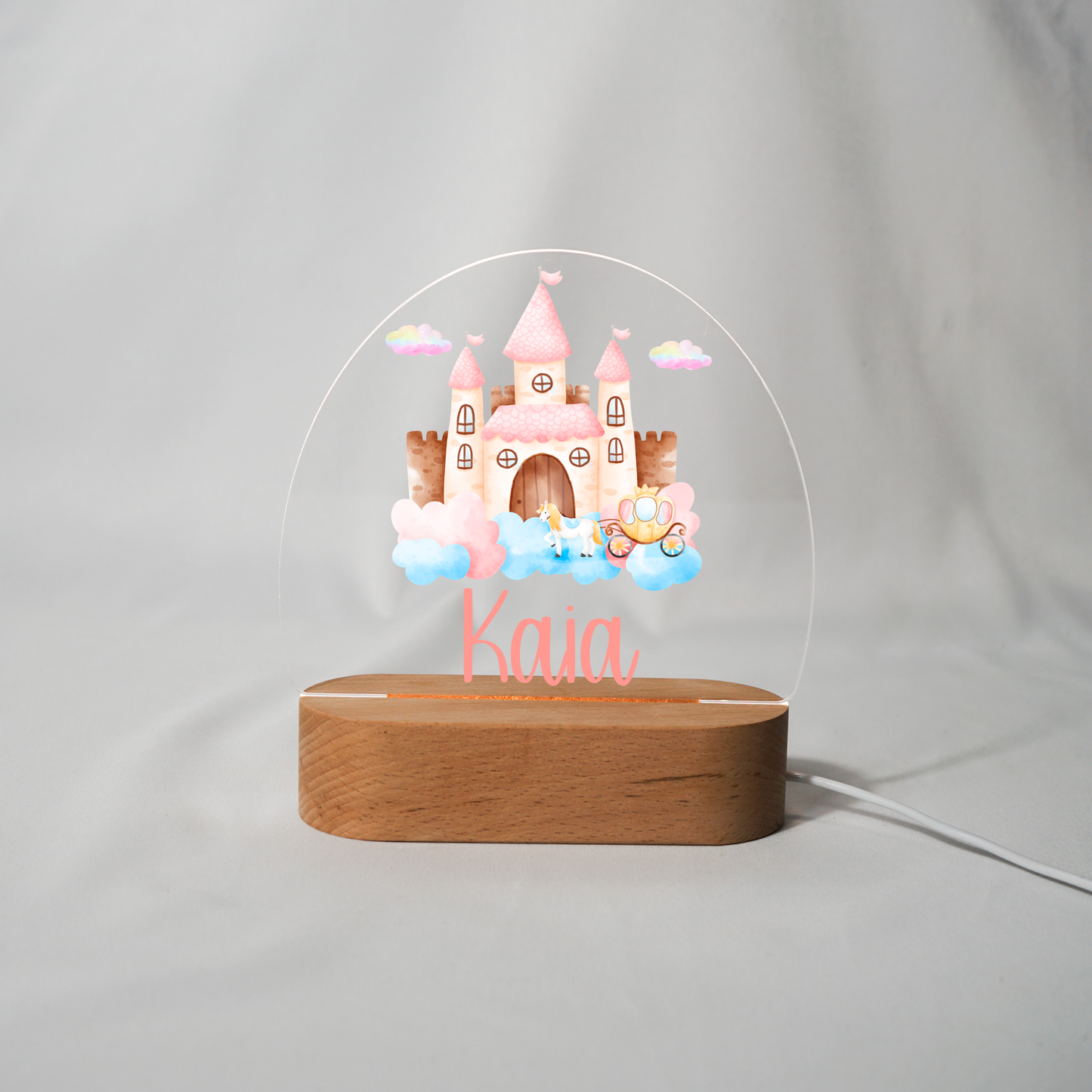 Personalisierte Nachtlampe LED - Rosa Palast