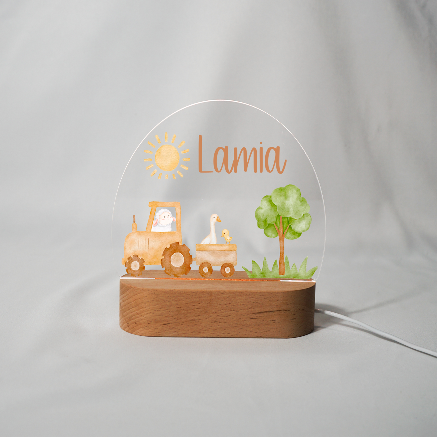 Personalisierte Nachtlampe LED - Bauernhof Farm