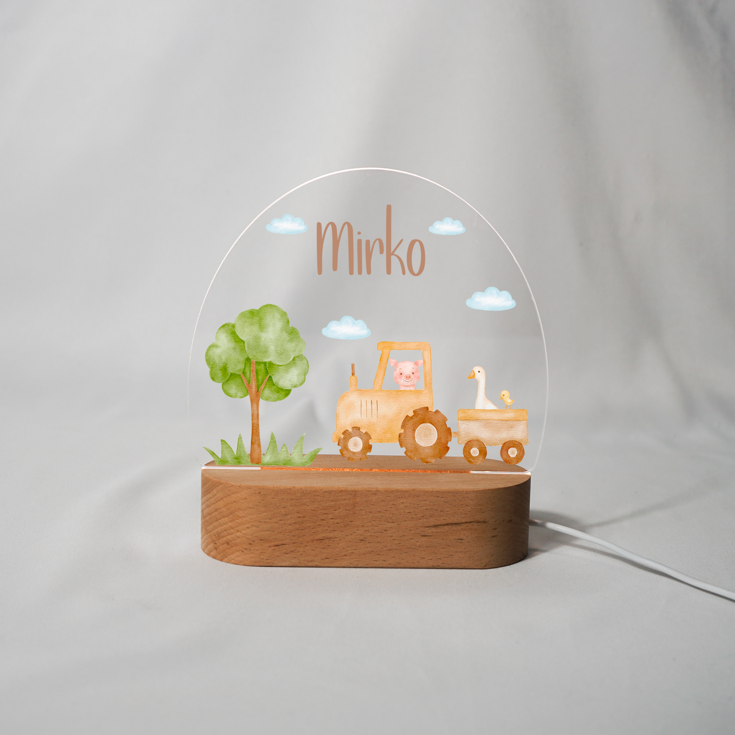 Personalisierte Nachtlampe LED - Bauernhof Farm
