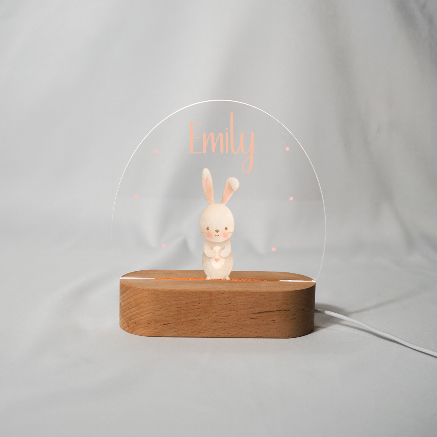 Personalisierte Nachtlampe LED - Süßer Hase