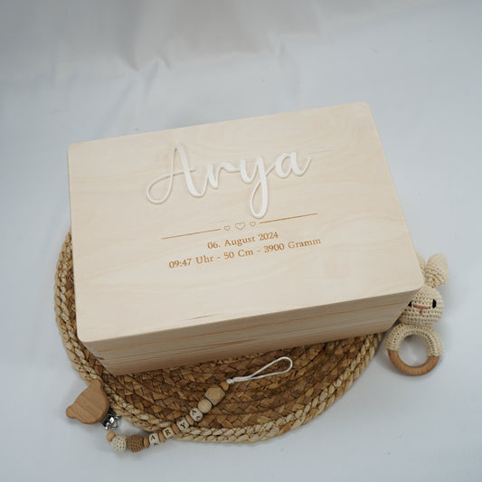 Personalisierte Erinnerungskiste - Baby 3D Acryl Name