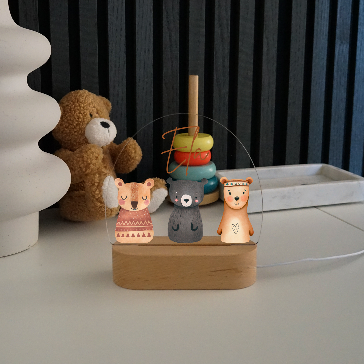 Personalisierte Nachtlampe LED - Bohemian Friends